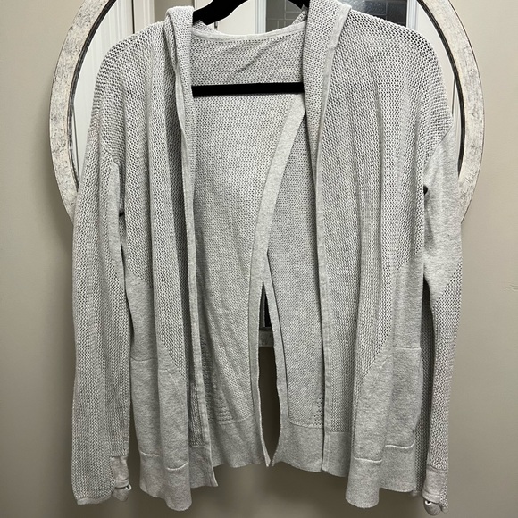 Grey knit open back cardigan lululemon - Picture 1 of 2